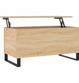 VidaXL Salontafel 90x44,5x45 cm bewerkt hout sonoma eikenkleurig