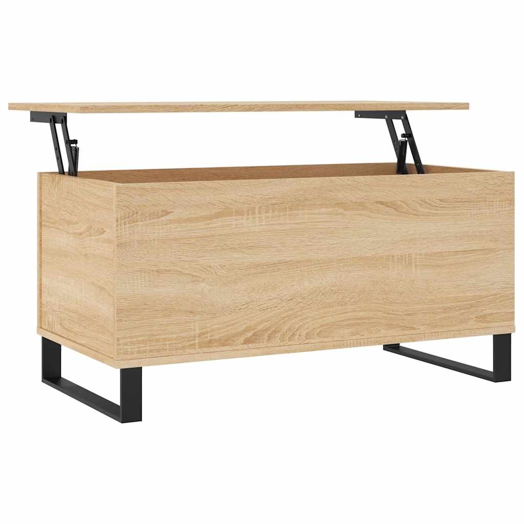 VidaXL Salontafel 90x44,5x45 cm bewerkt hout sonoma eikenkleurig