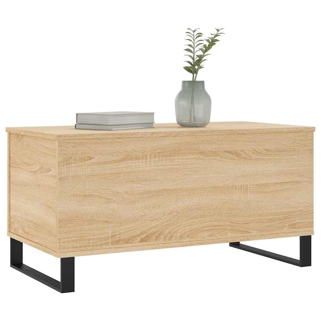 VidaXL Salontafel 90x44,5x45 cm bewerkt hout sonoma eikenkleurig