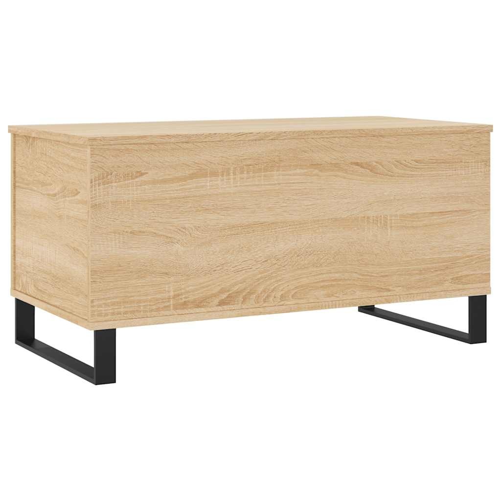 VidaXL Salontafel 90x44,5x45 cm bewerkt hout sonoma eikenkleurig