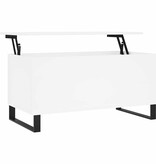 VidaXL Salontafel 90x44,5x45 cm bewerkt hout wit