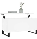 VidaXL Salontafel 90x44,5x45 cm bewerkt hout wit