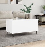 VidaXL Salontafel 90x44,5x45 cm bewerkt hout wit