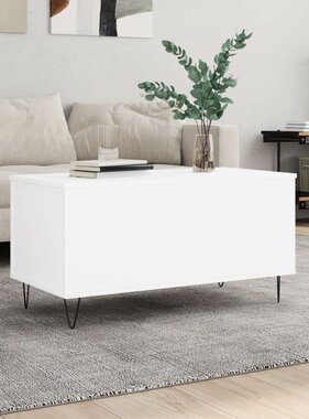 VidaXL Salontafel 90x44,5x45 cm bewerkt hout wit