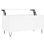 VidaXL Salontafel 90x44,5x45 cm bewerkt hout wit