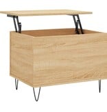 VidaXL Salontafel 60x44,5x45 cm bewerkt hout sonoma eikenkleurig