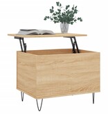 VidaXL Salontafel 60x44,5x45 cm bewerkt hout sonoma eikenkleurig