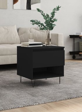 VidaXL Salontafel 50x46x50 cm bewerkt hout zwart