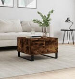 VidaXL Salontafel 55x55x36,5 cm bewerkt hout gerookt eikenkleurig