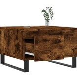 VidaXL Salontafel 55x55x36,5 cm bewerkt hout gerookt eikenkleurig