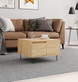 VidaXL Salontafel 55x55x36,5 cm bewerkt hout sonoma eikenkleurig