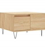 VidaXL Salontafel 55x55x36,5 cm bewerkt hout sonoma eikenkleurig