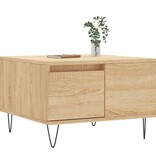 VidaXL Salontafel 55x55x36,5 cm bewerkt hout sonoma eikenkleurig