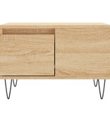 VidaXL Salontafel 55x55x36,5 cm bewerkt hout sonoma eikenkleurig