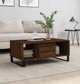 VidaXL Salontafel 90x50x36,5 cm bewerkt hout bruin eikenkleur
