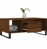 VidaXL Salontafel 90x50x36,5 cm bewerkt hout bruin eikenkleur