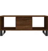VidaXL Salontafel 90x50x36,5 cm bewerkt hout bruin eikenkleur