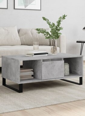 VidaXL Salontafel 90x50x36,5 cm bewerkt hout betongrijs