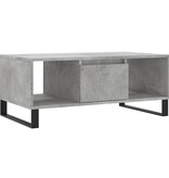 VidaXL Salontafel 90x50x36,5 cm bewerkt hout betongrijs