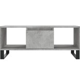VidaXL Salontafel 90x50x36,5 cm bewerkt hout betongrijs