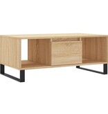 VidaXL Salontafel 90x50x36,5 cm bewerkt hout sonoma eikenkleurig