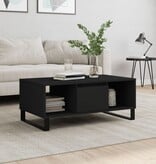 VidaXL Salontafel 90x50x36,5 cm bewerkt hout zwart