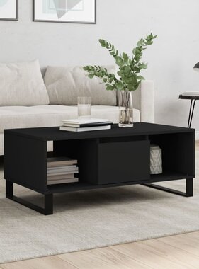 VidaXL Salontafel 90x50x36,5 cm bewerkt hout zwart