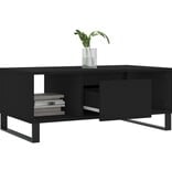 VidaXL Salontafel 90x50x36,5 cm bewerkt hout zwart