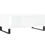VidaXL Salontafel 90x50x36,5 cm bewerkt hout wit