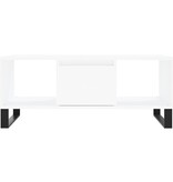 VidaXL Salontafel 90x50x36,5 cm bewerkt hout wit
