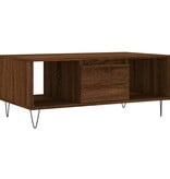 VidaXL Salontafel 90x50x36,5 cm bewerkt hout bruin eikenkleur
