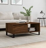 VidaXL Salontafel 90x50x36,5 cm bewerkt hout bruin eikenkleur