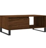 VidaXL Salontafel 90x50x36,5 cm bewerkt hout bruin eikenkleur