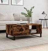 VidaXL Salontafel 90x50x36,5 cm bewerkt hout gerookt eikenkleurig