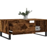 VidaXL Salontafel 90x50x36,5 cm bewerkt hout gerookt eikenkleurig