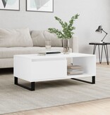 VidaXL Salontafel 90x50x36,5 cm bewerkt hout wit