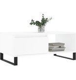 VidaXL Salontafel 90x50x36,5 cm bewerkt hout wit