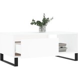 VidaXL Salontafel 90x50x36,5 cm bewerkt hout wit