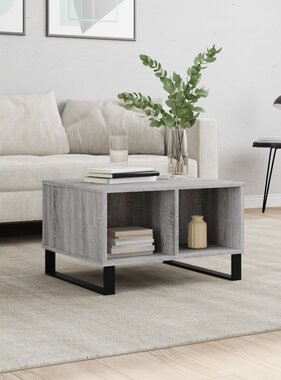 VidaXL Salontafel 60x50x36,5 cm bewerkt hout grijs