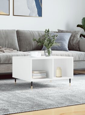 VidaXL Salontafel 60x50x36,5 cm bewerkt hout wit