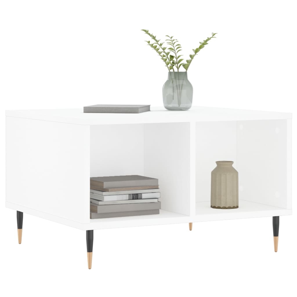 VidaXL Salontafel 60x50x36,5 cm bewerkt hout wit