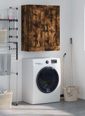 VidaXL Wandkast 69,5x34x90 cm bewerkt hout gerookt eikenkleurig