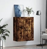 VidaXL Wandkast 69,5x34x90 cm bewerkt hout gerookt eikenkleurig