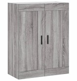 VidaXL Wandkast 69,5x34x90 cm bewerkt hout grijs sonoma eikenkleurig