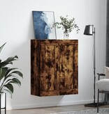 VidaXL Wandkast 69,5x34x90 cm bewerkt hout gerookt eikenkleurig