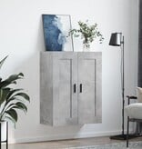 VidaXL Wandkast 69,5x34x90 cm bewerkt hout betongrijs