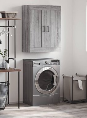 VidaXL Wandkast 69,5x34x90 cm bewerkt hout grijs sonoma eikenkleurig