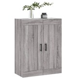 VidaXL Wandkast 69,5x34x90 cm bewerkt hout grijs sonoma eikenkleurig