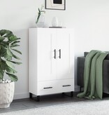 VidaXL Hoge kast 69,5x31x115 cm bewerkt hout wit