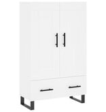 VidaXL Hoge kast 69,5x31x115 cm bewerkt hout wit